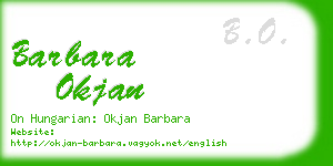 barbara okjan business card